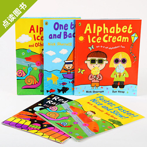 【点读版】 Alphabet Ice Cream and Other Rhymes Nick Sharratt热销经典 认知启蒙大开本4册平装 点读贴纸书